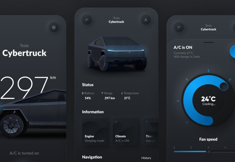 Tesla Smart App UI